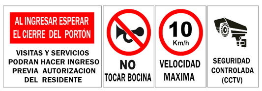 Señalética Cierre de portón